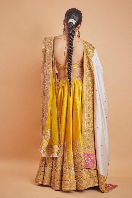 Sheetal Batra Amna Sequin Border Embroidered Lehenga Set 