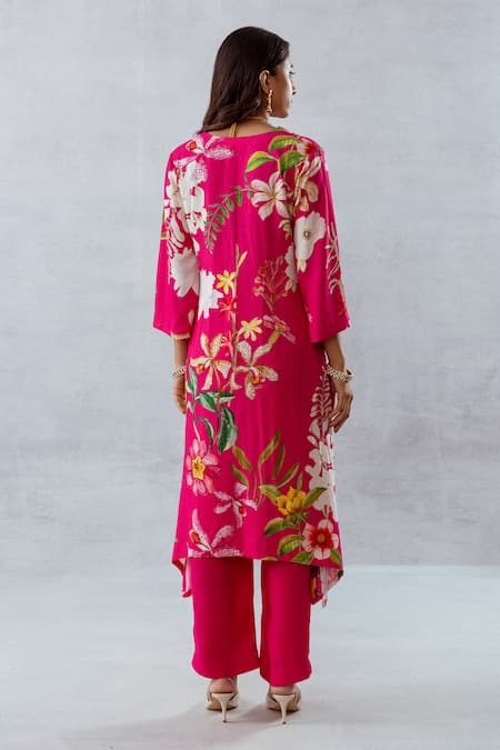 Aroop Shop India Floral Print Kurta & Pant Set 