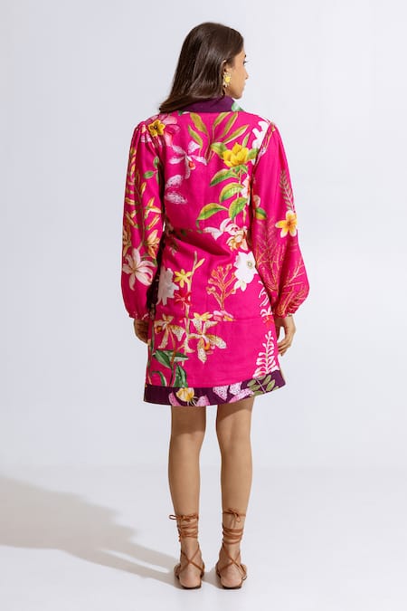 Aroop Shop India Floral Print Short Dress 