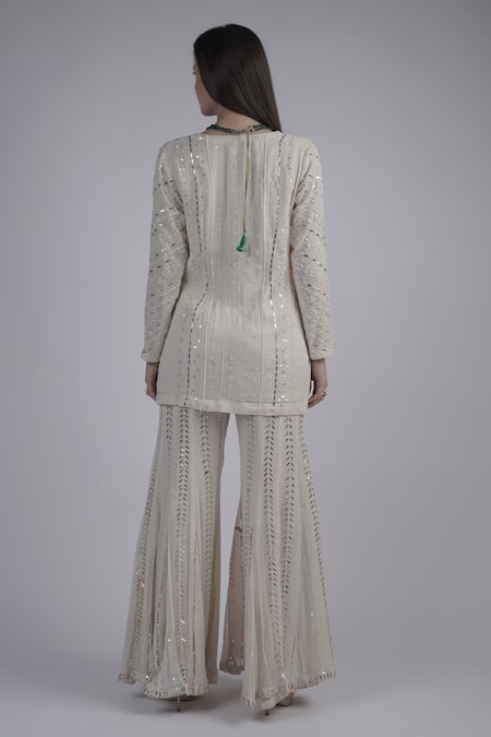 Neha & Tarun Embroidered Kurta Set with Flared Pant 