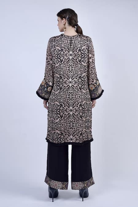 Neha & Tarun Thread & Sequin Embroidered Kurta Palazzo Set 