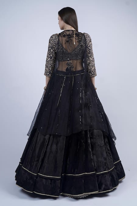 Neha & Tarun Velvet Embroidered Lehenga Set 