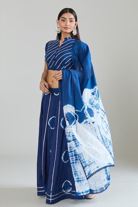 Samyukta Singhania Tie-Dye Pattern Lehenga Set 