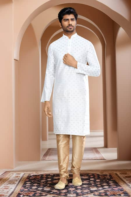 Arihant Rai Sinha Leaf Brocade Woven Kurta Set 