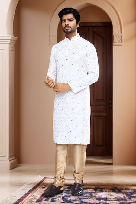 Arihant Rai Sinha Thread Woven Kurta Set 