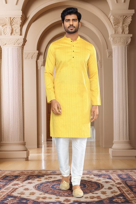 Arihant Rai Sinha Polka Dot Woven Kurta Set 