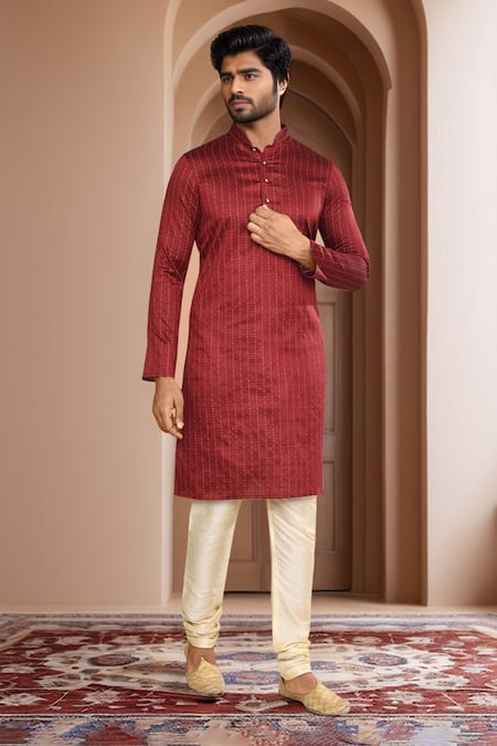 Arihant Rai Sinha Polka Dot Brocade Woven Kurta Set 