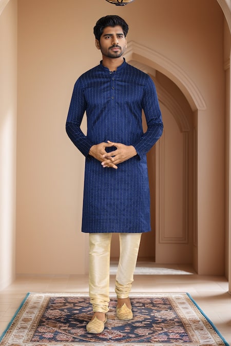 Arihant Rai Sinha Stripe Woven Kurta Set 