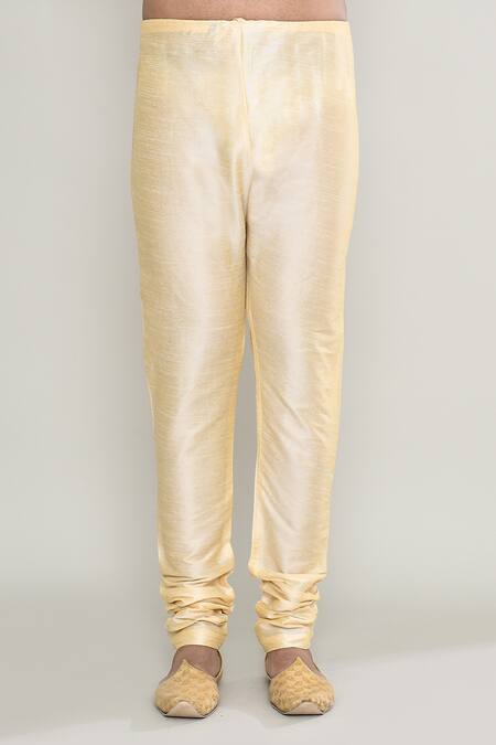 Buy_Arihant Rai Sinha_Peach Brocade, Silk Linear Woven Kurta Set_Online_at_Aza_Fashions