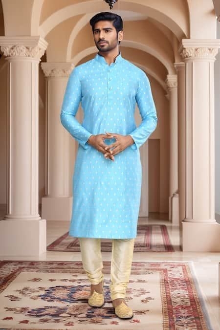 Arihant Rai Sinha Geometric & Leaf Woven Kurta Set 