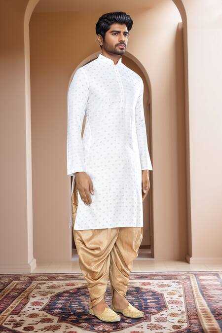 Arihant Rai Sinha_Off White Brocade Woven Butti Kurta And Patiala Set_Online_at_Aza_Fashions