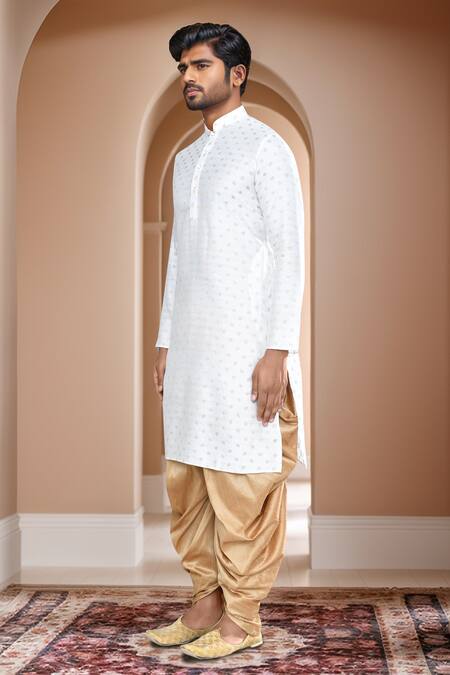 Buy_Arihant Rai Sinha_Off White Brocade Woven Butti Kurta And Patiala Set