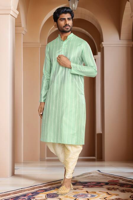 Arihant Rai Sinha Green Brocade, Silk Woven Kurta And Patiala Set Online at Aza Fashions Arihant Rai Sinha_Green Brocade, Silk Woven Kurta And Patiala Set_Online_at_Aza_Fashions