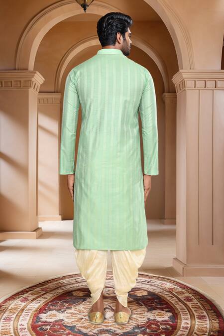 Shop Arihant Rai Sinha Green Brocade, Silk Woven Kurta And Patiala Set at Aza Fashions Shop_Arihant Rai Sinha_Green Brocade, Silk Woven Kurta And Patiala Set_at_Aza_Fashions