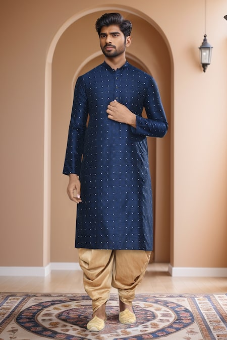 Arihant Rai Sinha Geometric Pattern Woven Kurta & Patiala Set 