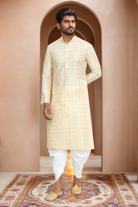 Arihant Rai Sinha Geometric Pattern Woven Kurta & Patiala Set 