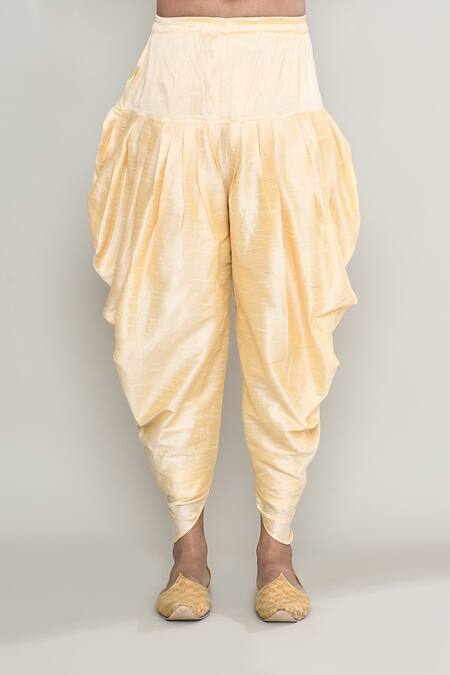 Shop_Arihant Rai Sinha_Peach Brocade, Silk Leaf Motif Kurta Set With Patiala Pant