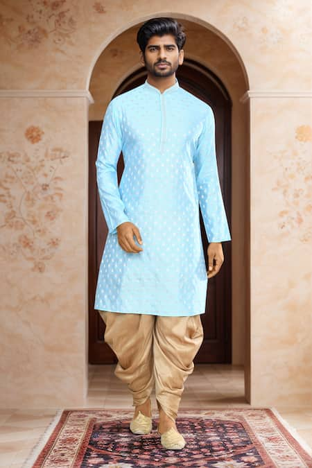 Arihant Rai Sinha Woven Leaf Petal Kurta Set 