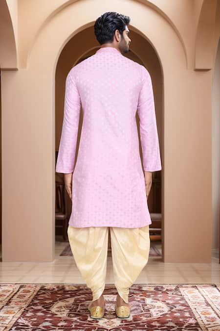 Arihant Rai Sinha Woven Floral Motif Kurta With Patiala Pant 