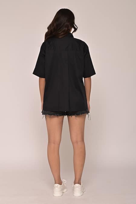 Escape By Aishwarya Lazy Daisy Sequin Embroidered Shirt 