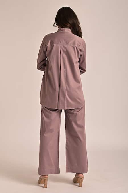 Escape By Aishwarya Phool Embroidered Shirt & Pant Set 