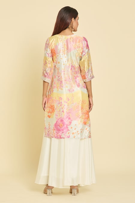Samyukta Singhania Abstract Floral Print Kurta Set