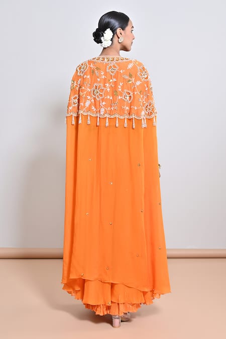 Keith Gomes Flower Hand Embroidered Tunic Gharara Set 