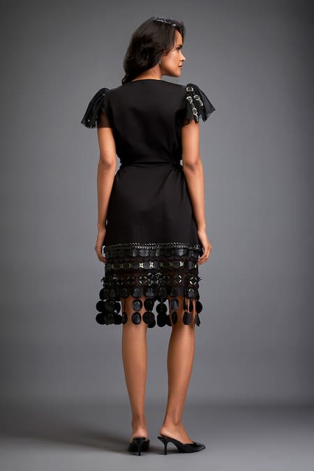 Deepika Arora Geometric Applique Hem Dress 