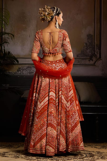 Diyarajvvir Chevron Print Lehenga Set 