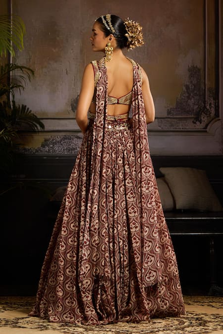 Diyarajvvir Floral Vine Print Lehenga Set 