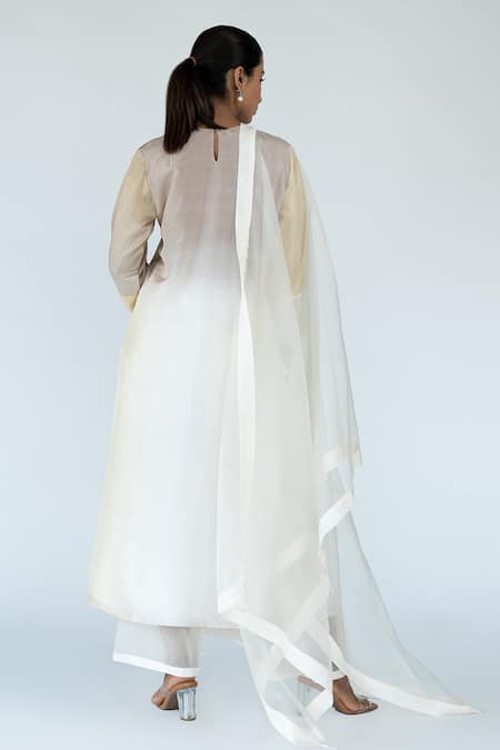 Meghna Panchmatia Color Block Ombre Kurta Set 