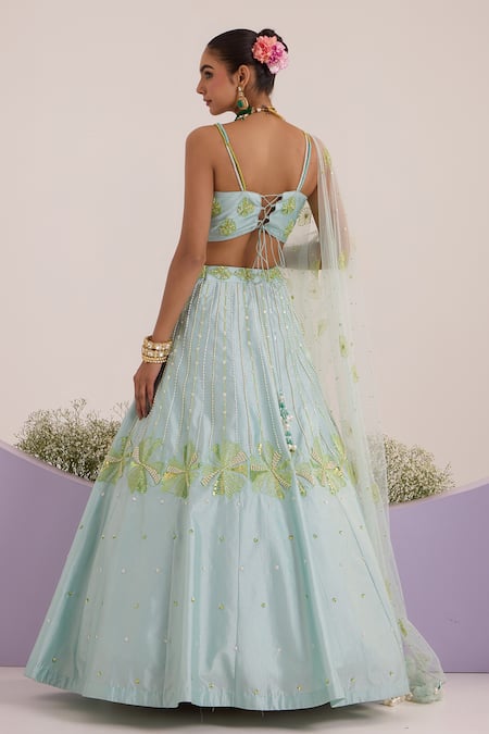 Nitisha Kashyap Official Floral Embroidered Lehenga Set 