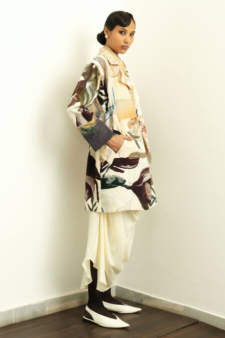 OFRIDA Multi Color Corduroy, Silk Applique, Multicolor Floral Printed Jacket Pant Set Online at Aza Fashions OFRIDA_Multi Color Corduroy, Silk Applique, Multicolor Floral Printed Jacket Pant Set_Online_at_Aza_Fashions