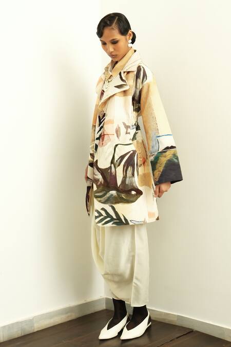 Buy OFRIDA Multi Color Corduroy, Silk Applique, Multicolor Floral Printed Jacket Pant Set Online at Aza Fashions Buy_OFRIDA_Multi Color Corduroy, Silk Applique, Multicolor Floral Printed Jacket Pant Set_Online_at_Aza_Fashions