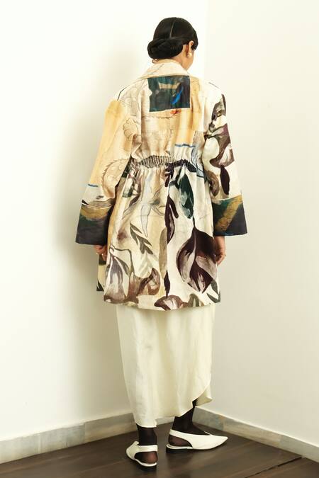 Shop OFRIDA Multi Color Corduroy, Silk Applique, Multicolor Floral Printed Jacket Pant Set at Aza Fashions Shop_OFRIDA_Multi Color Corduroy, Silk Applique, Multicolor Floral Printed Jacket Pant Set_at_Aza_Fashions