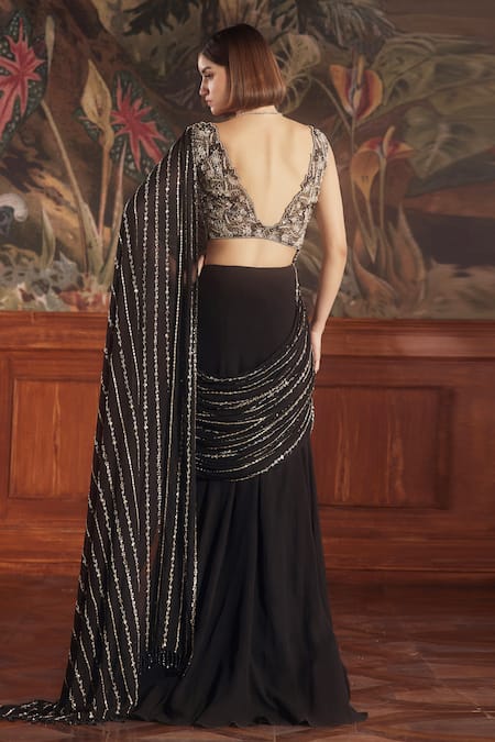 Roqa Maira Pre-Draped Lehenga Saree With Blouse 