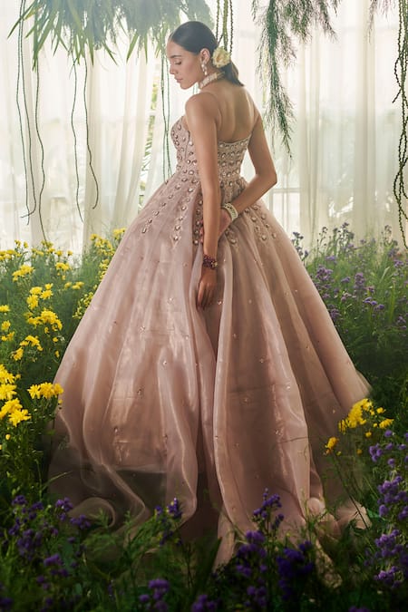 Tilsim By Sagarika Mehrotra Pixie Floral Embroidered Gown 