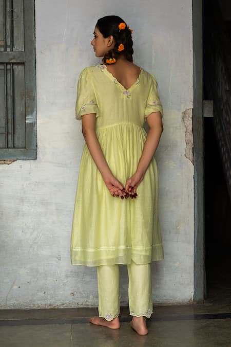 Tilsim By Sagarika Mehrotra Floral Vine Embroidered Anarkali Set 