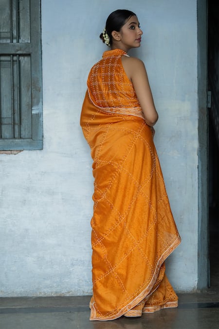 Tilsim By Sagarika Mehrotra Graph Square Embroidered Saree & Blouse 