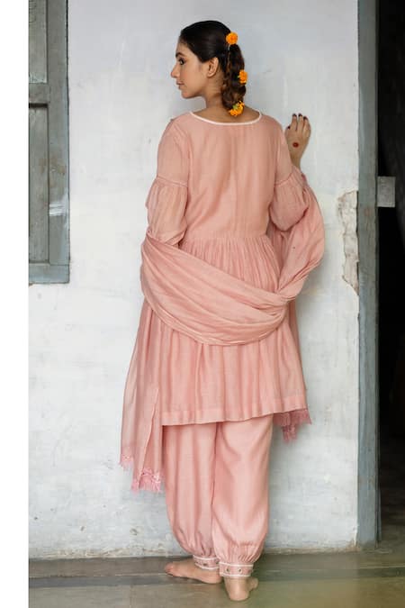 Tilsim By Sagarika Mehrotra Paakhi Button & Lace Embroidered Anarkali Set 