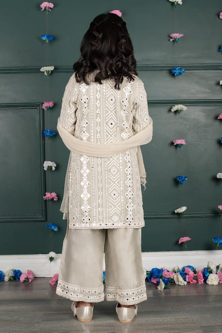 Shruti Jalan Mirror Embroidery Kurta Palazzo Set 