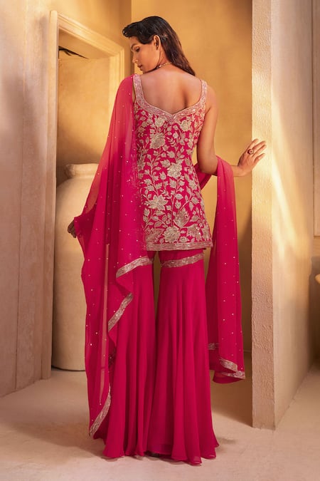 Maisolos Bahar Embroidered Kurta Sharara Set 