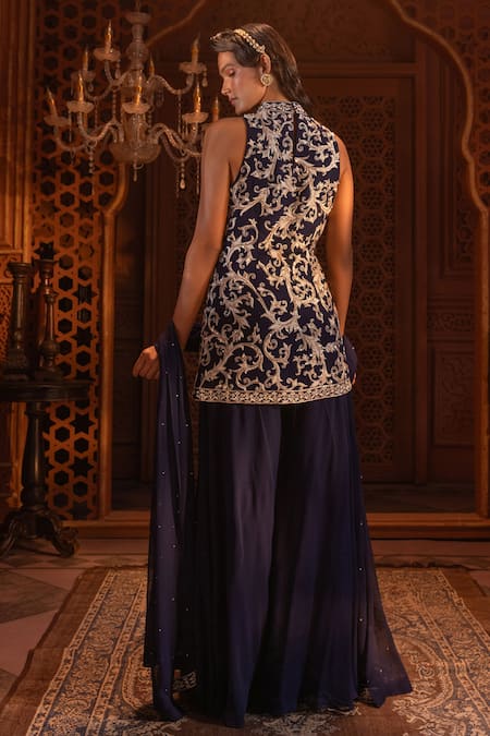 Maisolos Bahara Embroidered Kurta Sharara Set 