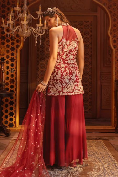 Maisolos Gulbahar Embroidered Kurta Sharara Set 