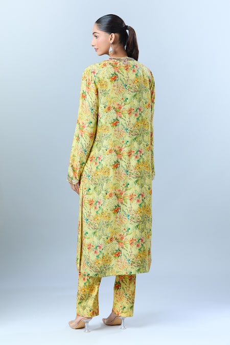 Anamika Khanna Abstract Floral Print Kurta Set