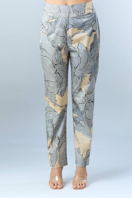 Anamika Khanna Beige Floral, Sequin, Tassel, Bead Round Embroidered Neck Printed Kurta Set Online at Aza Fashions Anamika Khanna_Beige Floral, Sequin, Tassel, Bead Round Embroidered Neck Printed Kurta Set_Online_at_Aza_Fashions