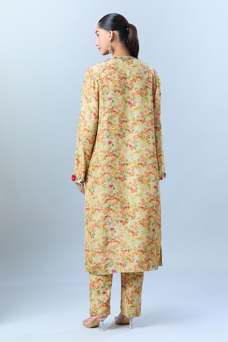 Anamika Khanna Blossom Print Kurta Set