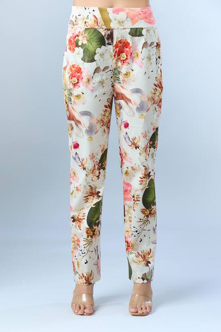 Buy Anamika Khanna Off White Cotton Beads, Sequins Round Neck Bloom Print Kurta Set Online at Aza Fashions Buy_Anamika Khanna_Off White Cotton Beads, Sequins Round Neck Bloom Print Kurta Set_Online_at_Aza_Fashions