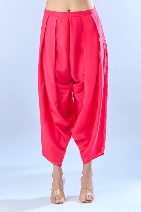 Debyani + CO_Yellow Floral, Sequin, Thread Round Embroidered Kurta Dhoti Pant Set _at_Aza_Fashions