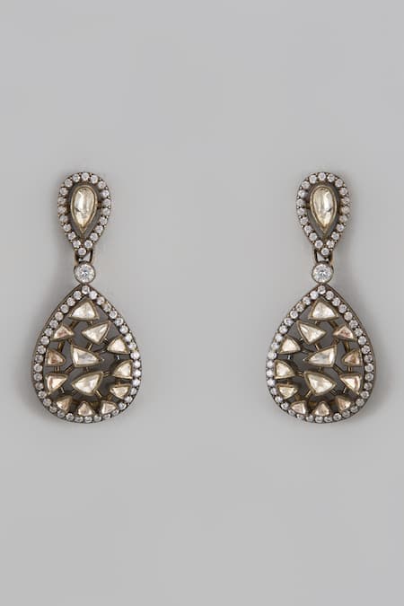 Karisa Designs Victorian Moissanite Drop Earrings 